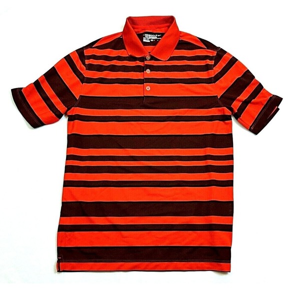 Nike Golf Polo Shirt Striped Dri-FIT Performance‎ Athletic Size Medium Mens - Picture 1 of 6